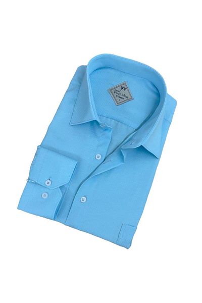 EREN STYLE Cămașă unisex cu mânecă lungă Oxford din bumbac (forma obișnuită)