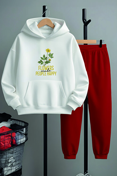 MYADA Premium Happy Flowers Štampano donji i gornji deo trenerke set 22816