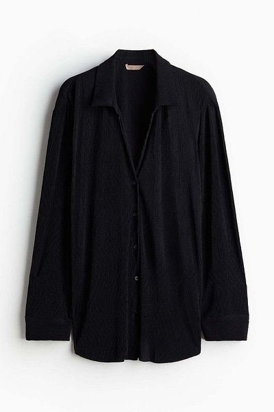 H&M Crinkled loungewear shirt