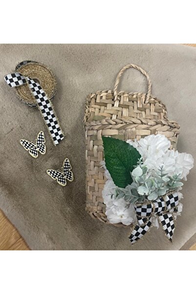 Marrone White Doormat Set Door Front Decor Doormat Set with Basket