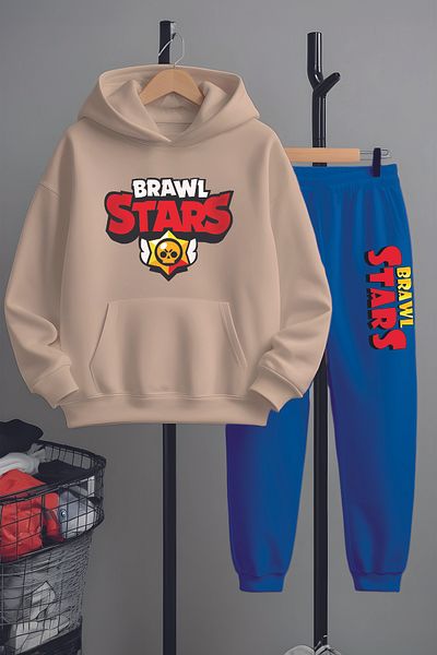 MYADA Premium Brawl Stars Printed Bottom Top Tracksuit Set 23409