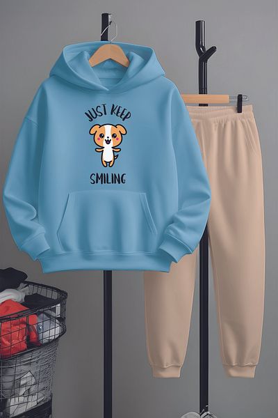 MYADA Set de trening cu imprimeu Premium Just Keep Smiling 22993