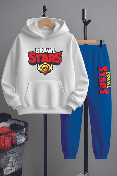 MYADA Premium Brawl Stars Printed Bottom Top Tracksuit Set 23409