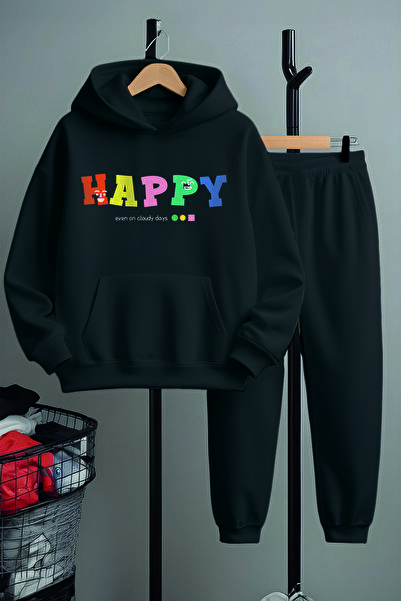 MYADA Преміальний комплект спортивного одягу з принтом «Happy» 22899