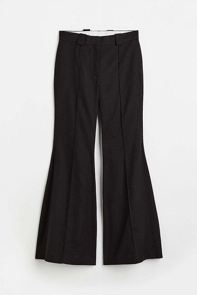 H&M Flared linen-blend trousers