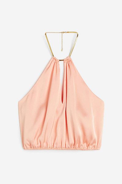 H&M Chain-detail halterneck top