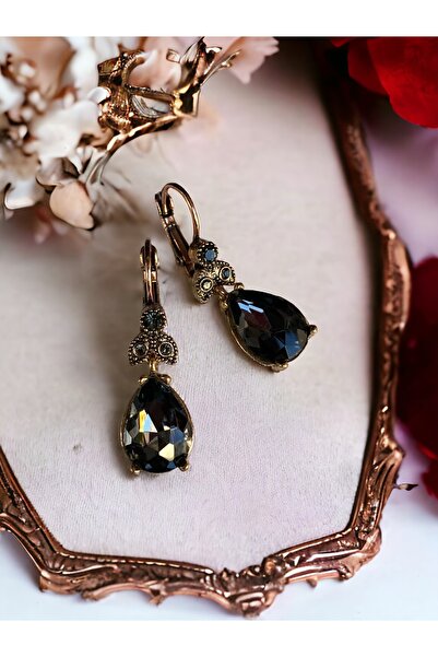 FAYRA ACCESSORIES حجر كريستال قطرة الماء - أقراط متدلية