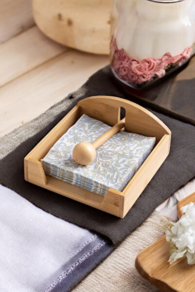 NEWNOW Bamboo Napkin Holder, Special Design Bamboo Napkin Holder