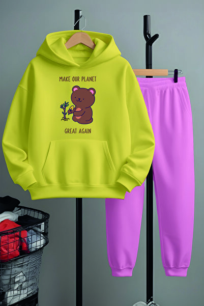 MYADA Premium set trenerke za ljubitelje prirode medveda Štampano 22790