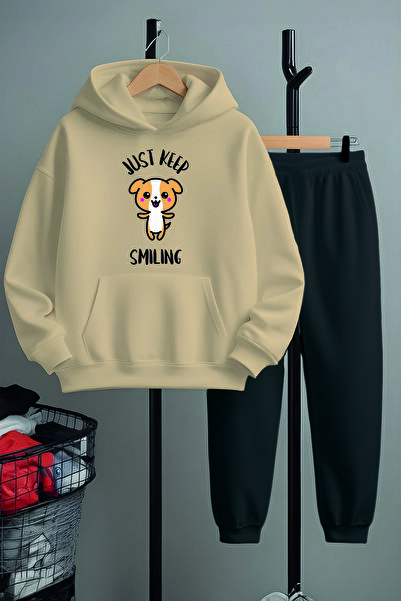 MYADA Преміум Just Keep Smiling Принтований Комплект Спортивного Костюма 22993