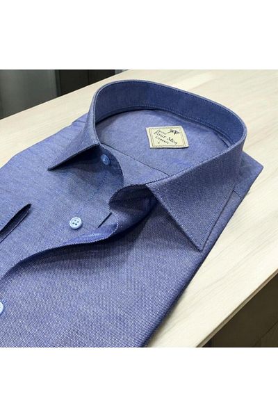 EREN STYLE Cămașă unisex cu mânecă lungă Oxford din bumbac (cadrare standard)