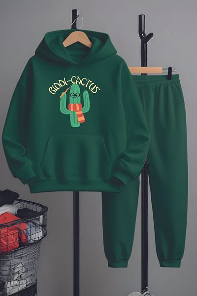 MYADA Set de trening de sus și de jos cu imprimeu Cactus Rıddı Premium 23038