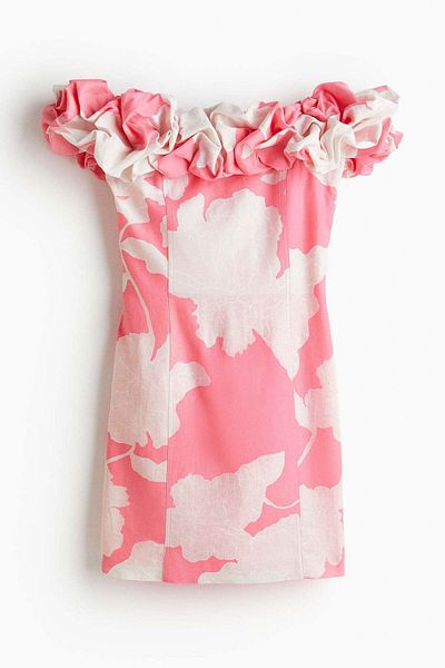 H&M Ruffled off-the-shoulder dress
