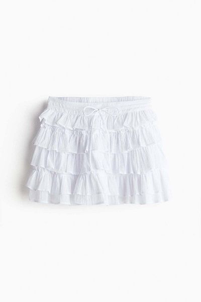 H&M Tiered cotton mini skirt