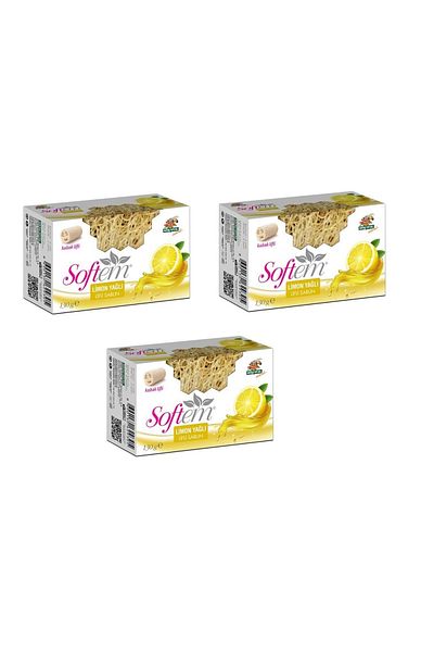 Softem صابون ألياف اليقطين بزيت الليمون 130 جرام 3 قطع