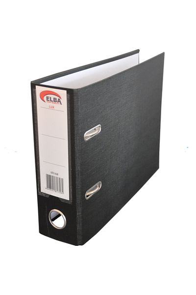 ELBA Large Black Plastic Telegraph Folder - Lux