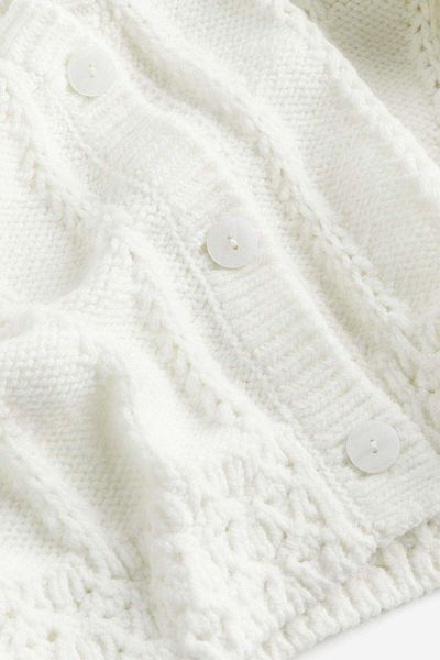 H&M Textured-knit balloon-sleeved cardigan