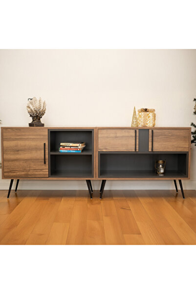 shop 3 Kapaklı Raflı Modern Couple Tv Ünitesi