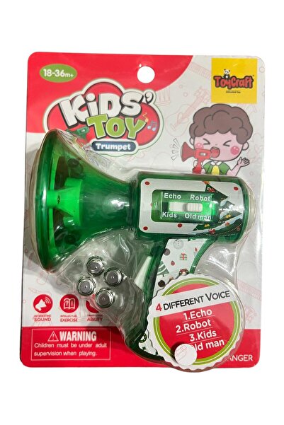 SIFIR312 Kid Toys 4 Farklı Ses Değiştiren Oyuncak Megafon Yaşlı Çocuk Robot E...