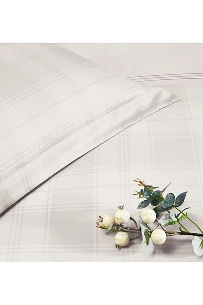 Zorluteks Carly Jacquard Flounced 100% Cotton Satin Μαξιλαροθήκη 2 τεμαχίων 50x70 cm