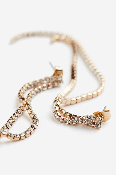 H&M Long rhinestone earrings