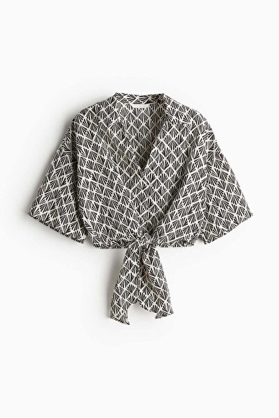 H&M Tie-detail blouse