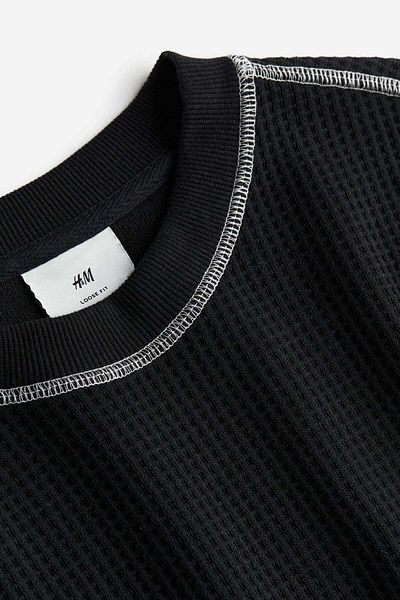 H&M Loose Fit Waffled sweatshirt