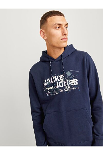 Jack & Jones Jcooutdoor Мъжки тъмносин блейзър - качулка с лого, SN 12261670