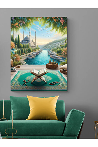 Tunax CAMİ HUZUR KANVAS TABLO EV DUVAR SALON ODA MUTFAK HOL HEDİYELİK DEKARAS...