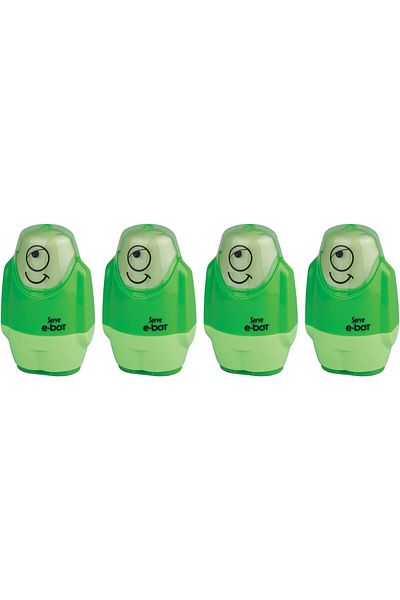 STOREMAX Sellbuystore E-Bot Erasable Pencil Sharpener Phosphor Green Set of 4 1053513