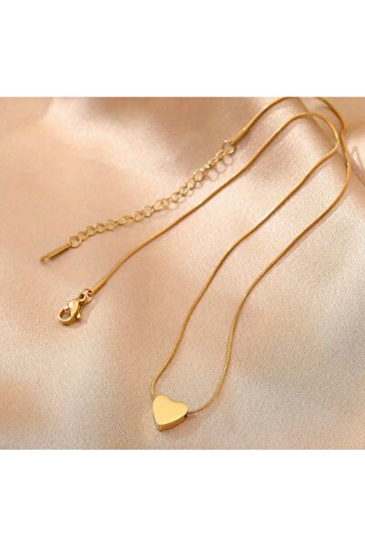 Store Minimal Women's Necklace Heart Figured Stainless Steel Valentine's Day Gift