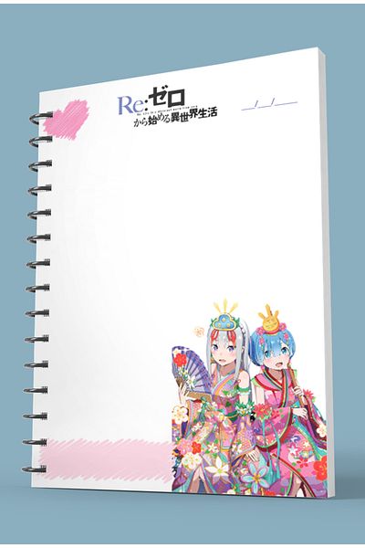 nihonwosekai Re Zero Anime A5 Size Spiral Notebook 50 Sheets