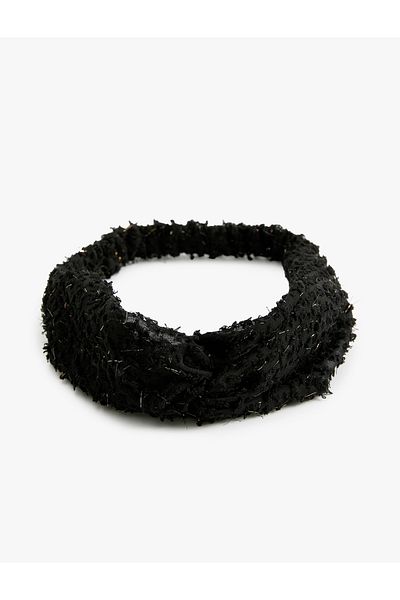 Koton Glittery Textured Hair Band - Knot Detailed