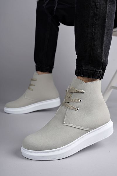 BZ Moda B207 Oslo Lace-Up Suede Ανδρικές καθημερινές αθλητικές μπότες BT Grey