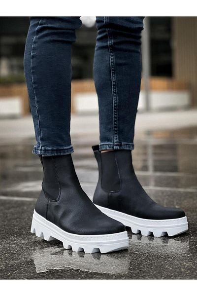 BZ Moda B113 Μαύρες ανδρικές αθλητικές μπότες με ορθοπεδική σόλα - Ελαστικές και ανθεκτικές στο κρύο, casual χειμώνα