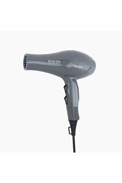 Dearling Professional 2500W Ionic Blow Dryer 2 Heat & Speed Settings Grey with 2 Year Warranty