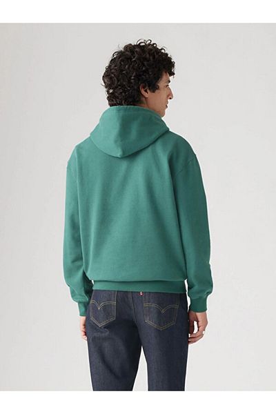 Levi's Πράσινο ανδρικό φούτερ - με κουκούλα, κανονική εφαρμογή A2639-0041