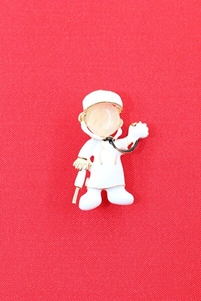 KEEBA Şifa Dağıtan Ellerin Gururu Doktor Broş, Taşlı tasarım erkek doktorlu e...