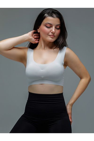 MİSTİRİK حمالة صدر بارابيتا موديل لا تظهر أثرًا بالليزر، لون رمادي