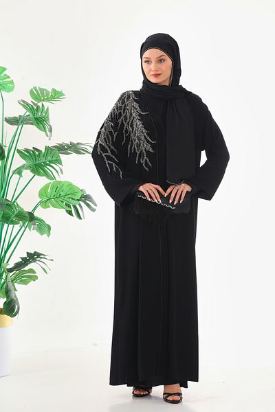 AGH Değerli Hediyeler Abaya Dubai Silk Platinum Abaya Hijab îmbrăcăminte exterioară luxoasă și elegantă