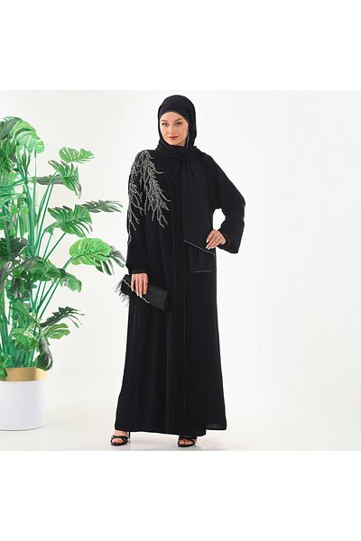 AGH Değerli Hediyeler Abaya Dubai Silk Platinum Abaya Hijab îmbrăcăminte exterioară luxoasă și elegantă