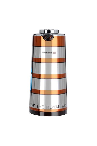 ROYALFORD RF9589 1.6L Double Wall Golden Figured Vacuum Flask