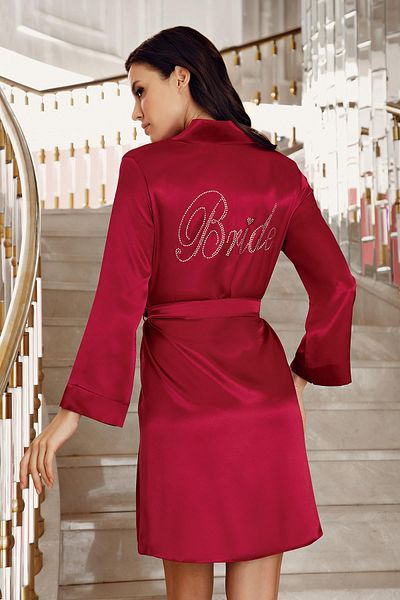 İmaj Image 113 Burgundy Color Bride Dressing Gown