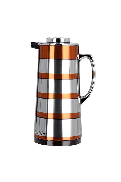 ROYALFORD RF9588 - Double Wall Golden Figured Vacuum Flask | 1.3 L
