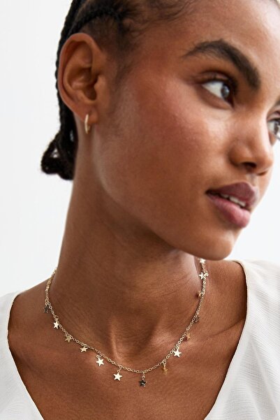 New Obsessions Gold Color Multiple Star Dangle Women's Necklace