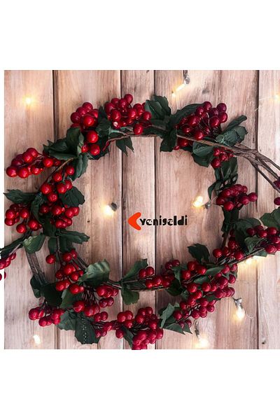 Yenigeldi 1.5 Meters Ivy Lad Kokina - Red Berry Christmas Ornament T1171