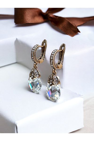FAYRA ACCESSORIES Zircon Stone Cat's Eye Earrings