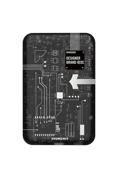 Youngkit Tech Serisi Hızlı Şarj Özellikli Wireless Powerbank 15W 5000mAh Siyah