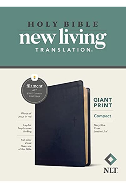 Harper NLT Compact Giant Print Bible, Filament Edition, Navy