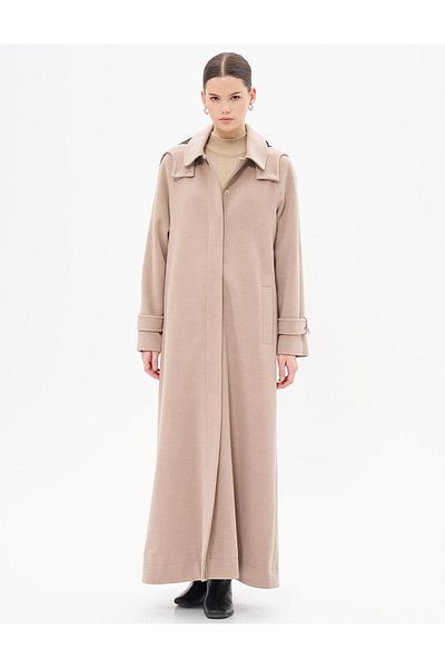 Kayra Παλτό Mink Cashmere - Με κουκούλα και μπάρα στον αστράγαλο